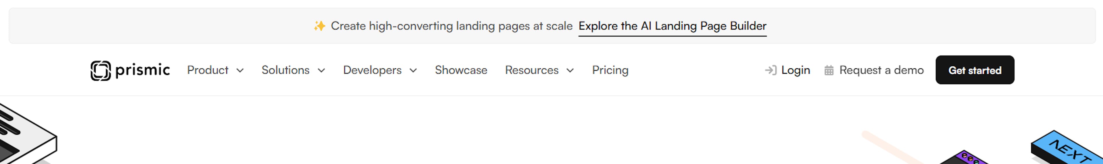 An image of Prismic header