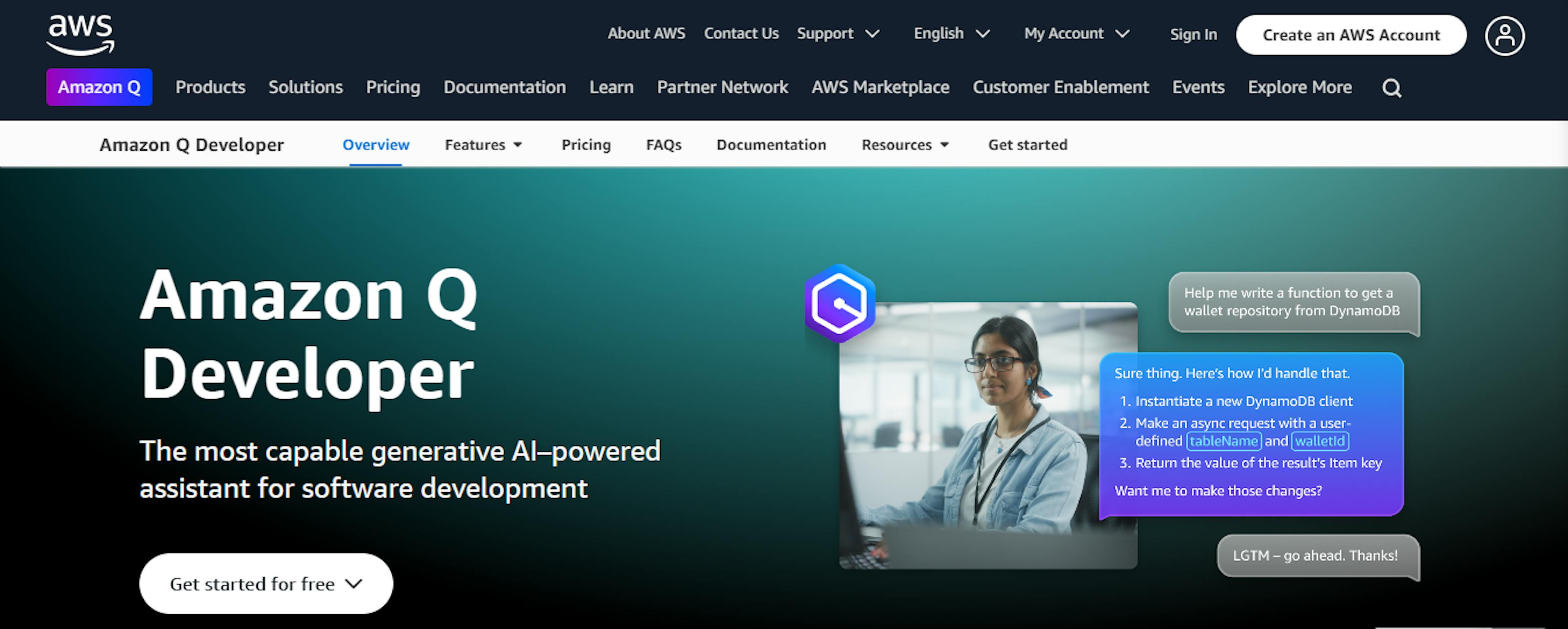 An image of Amazon Q Developer