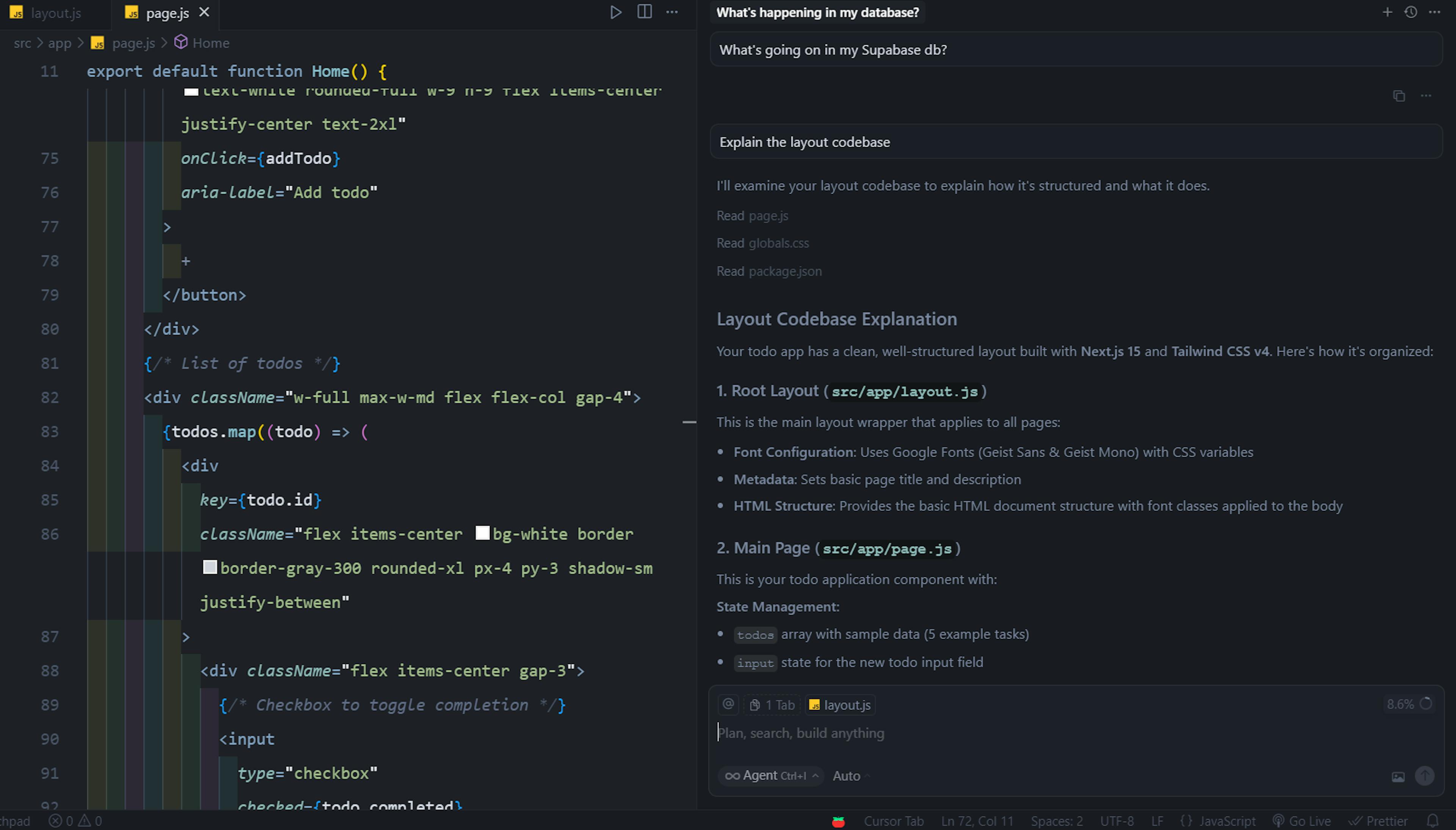 An image of Cursor assistant
