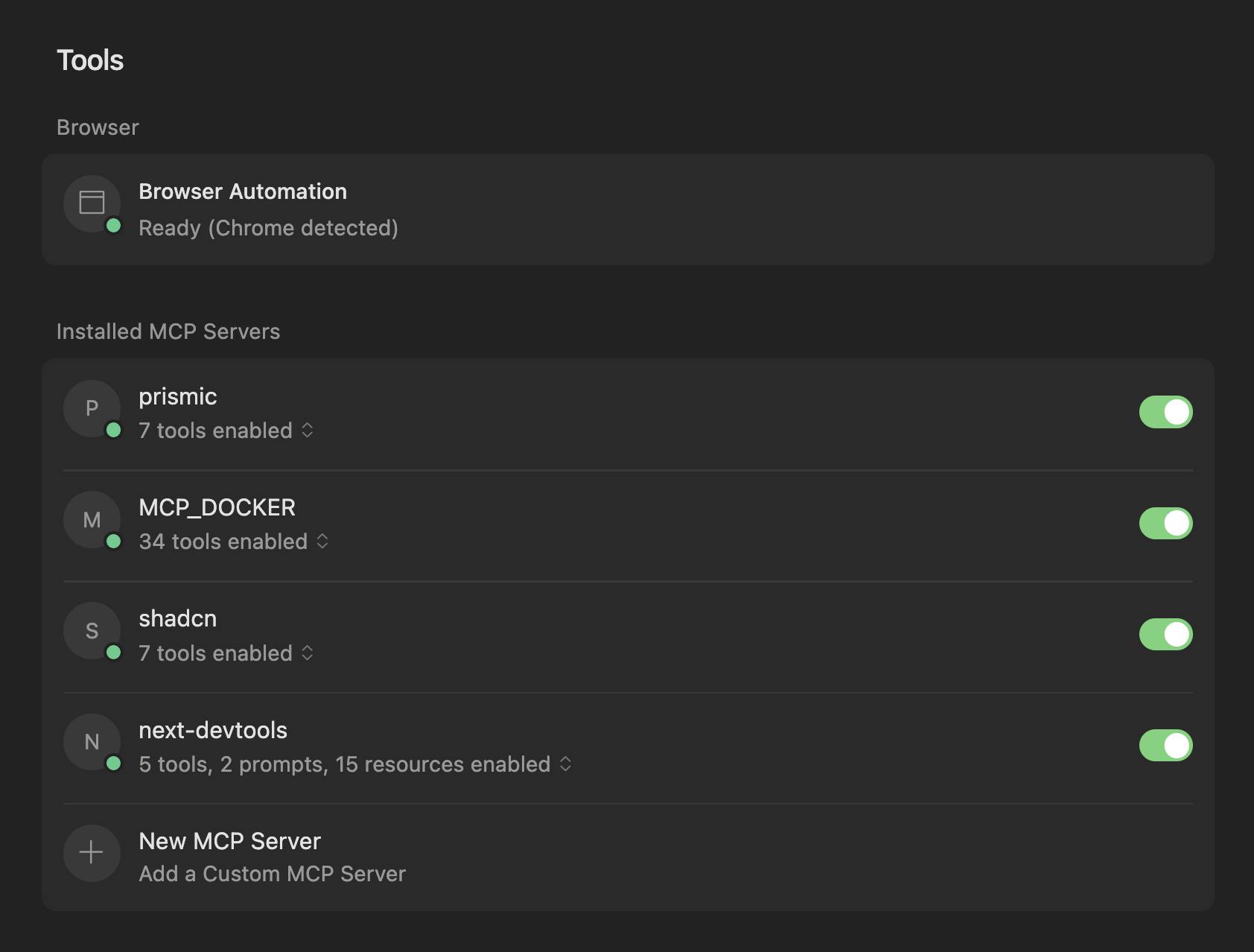 Image of MCPs in Cursor