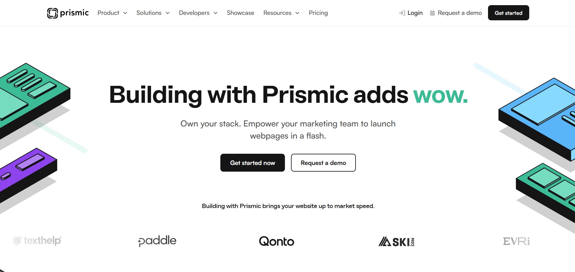 Image of Prismic Homepage