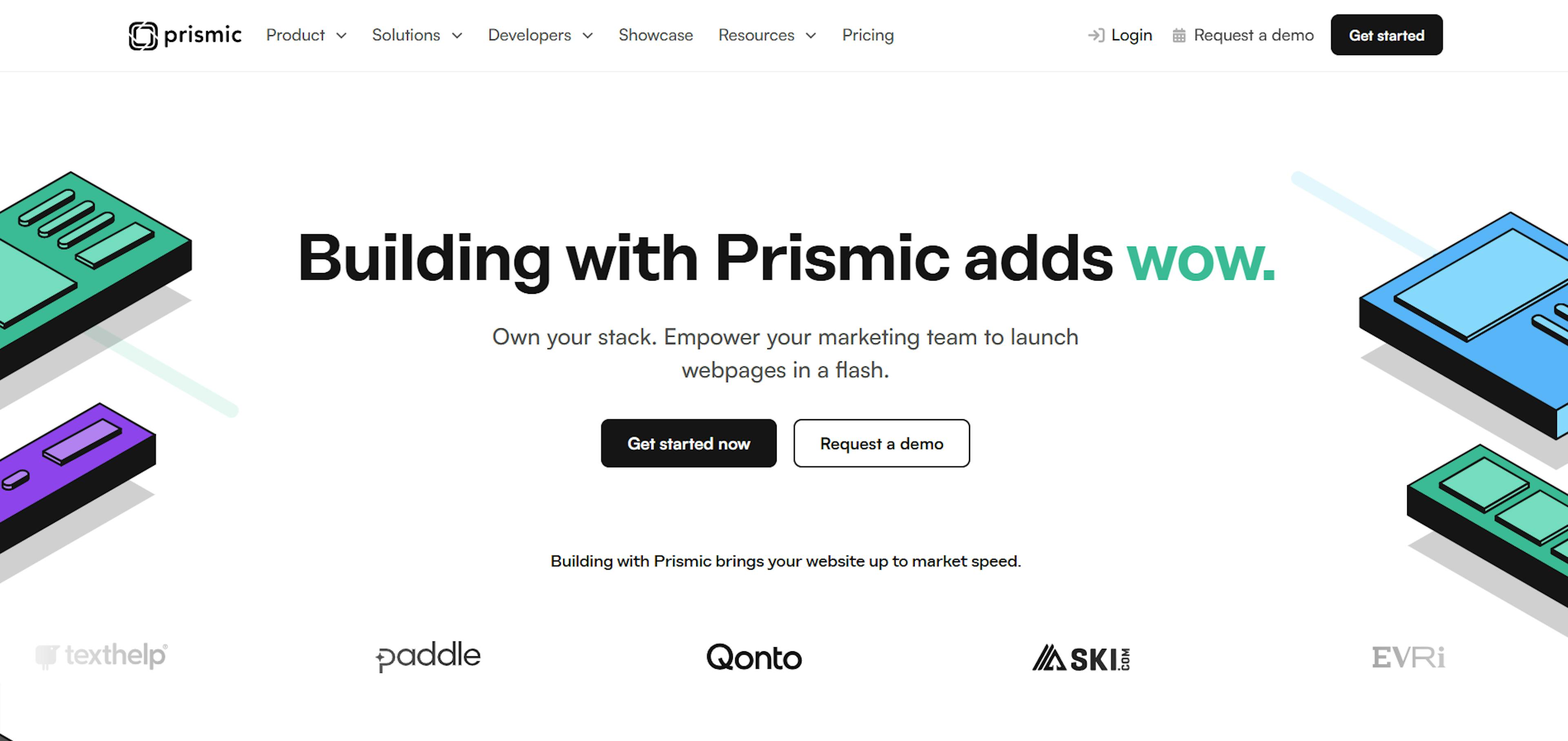 Image of Prismic Homepage
