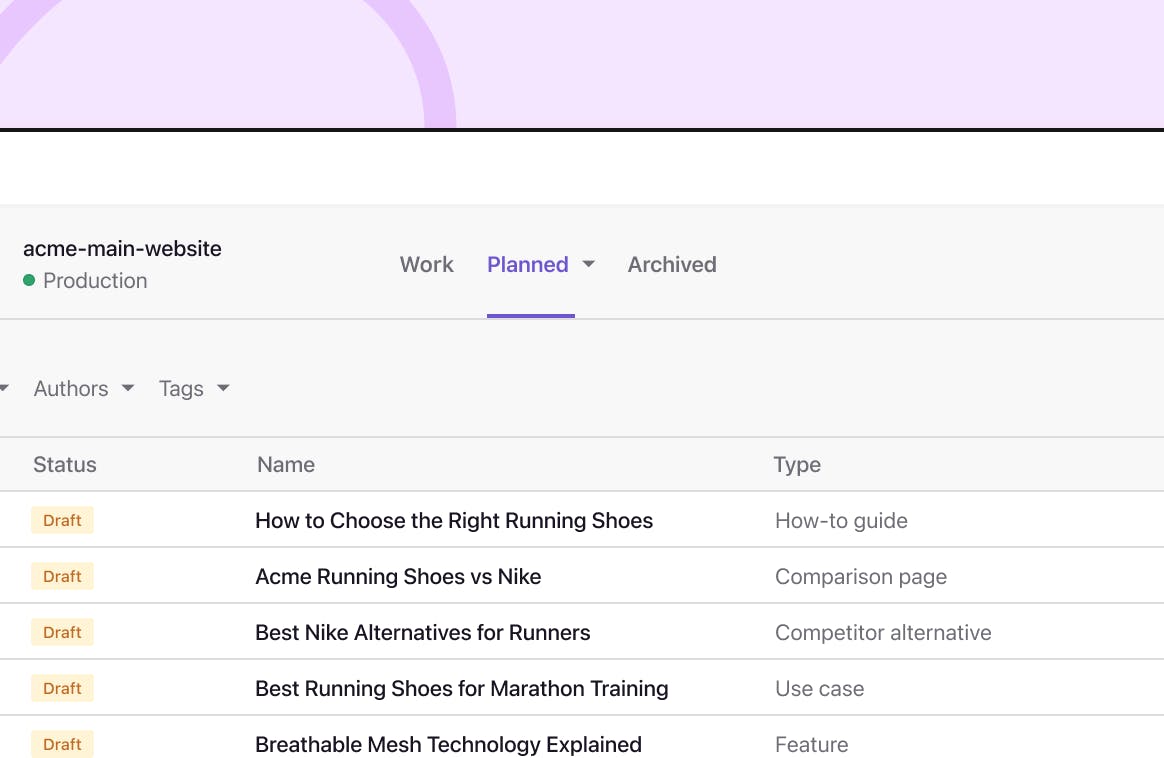 Prismic's GEO agent creating content for AI search citations