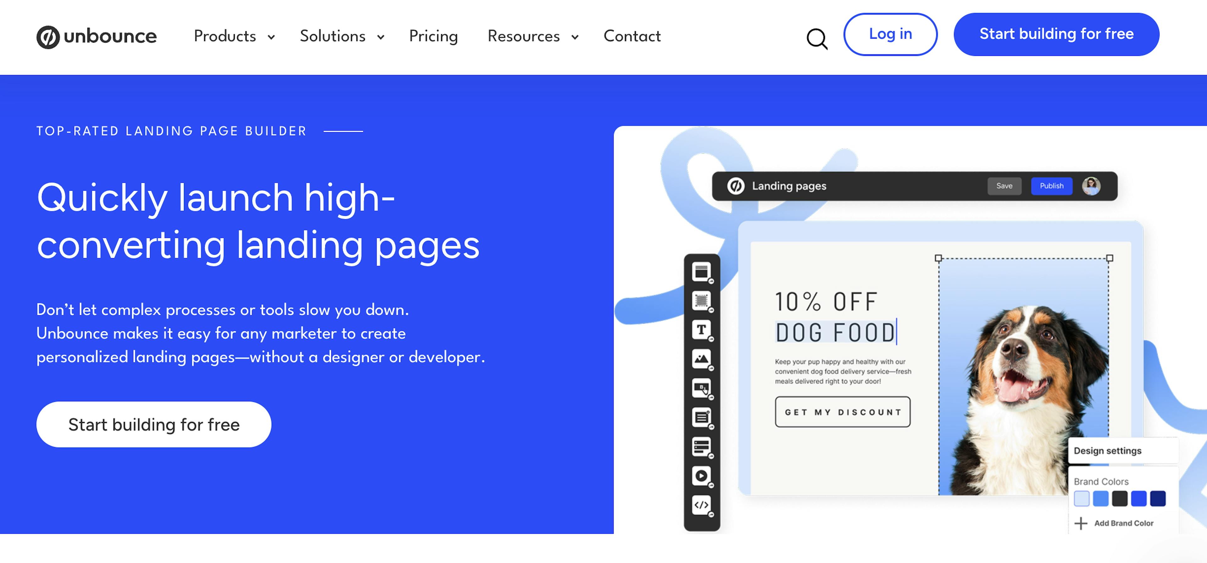 unbounce landing page builder