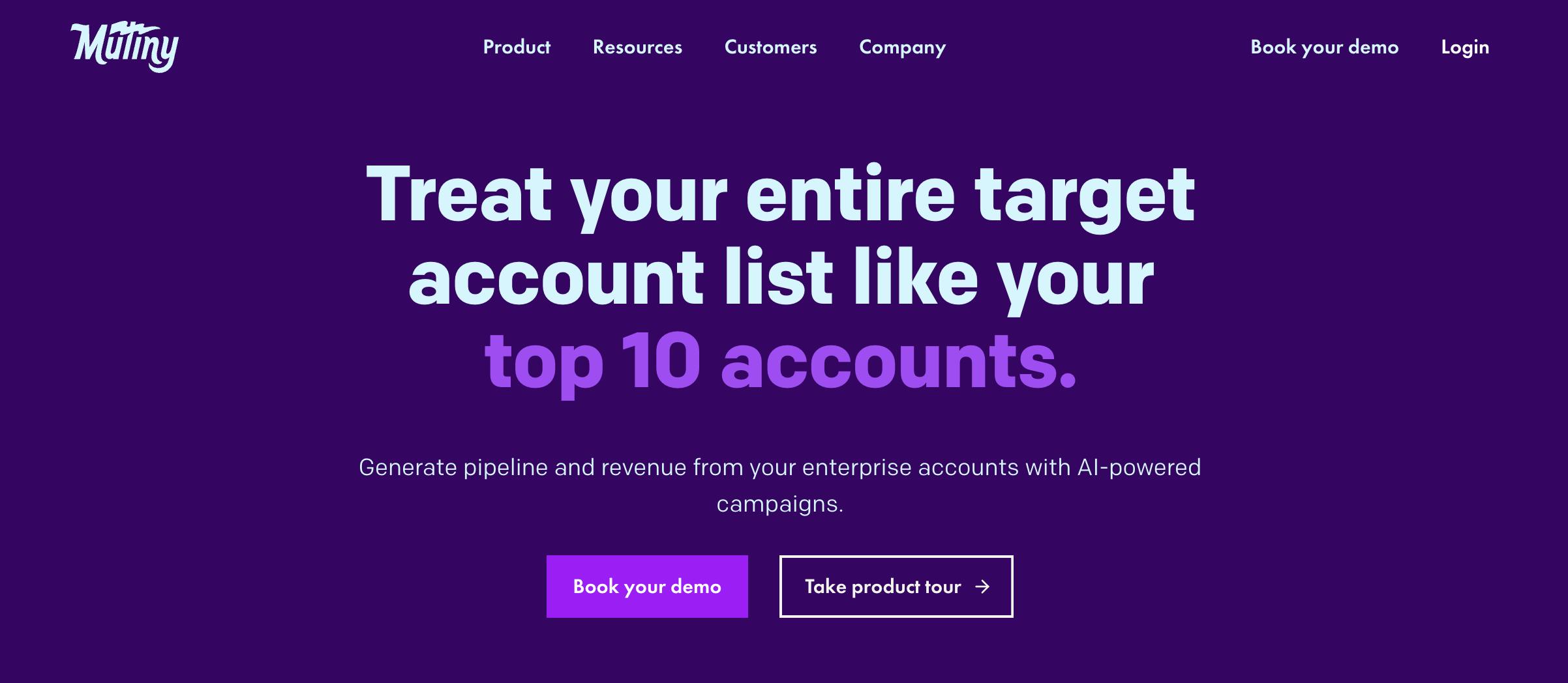 Mutiny abm page builder