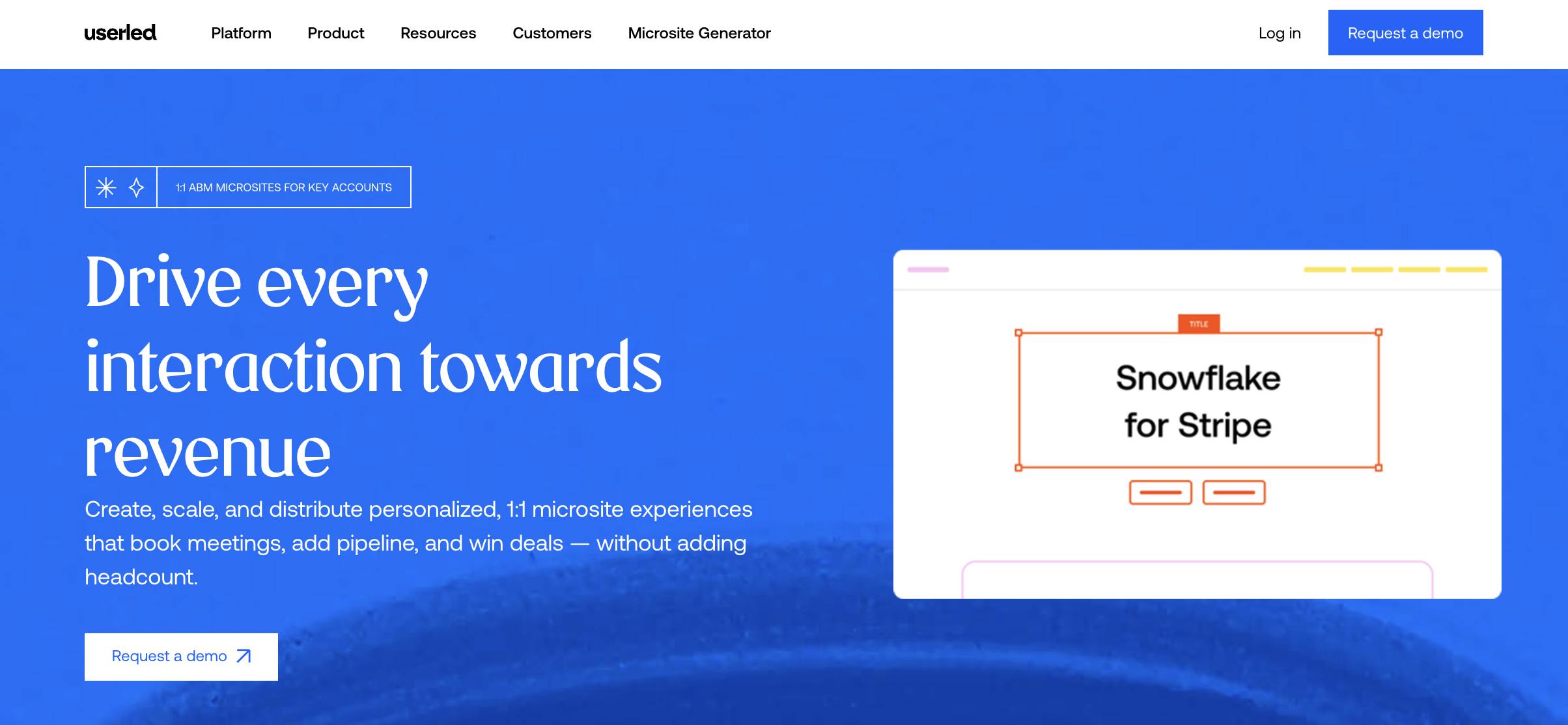 Userled abm microsite and landing page builder