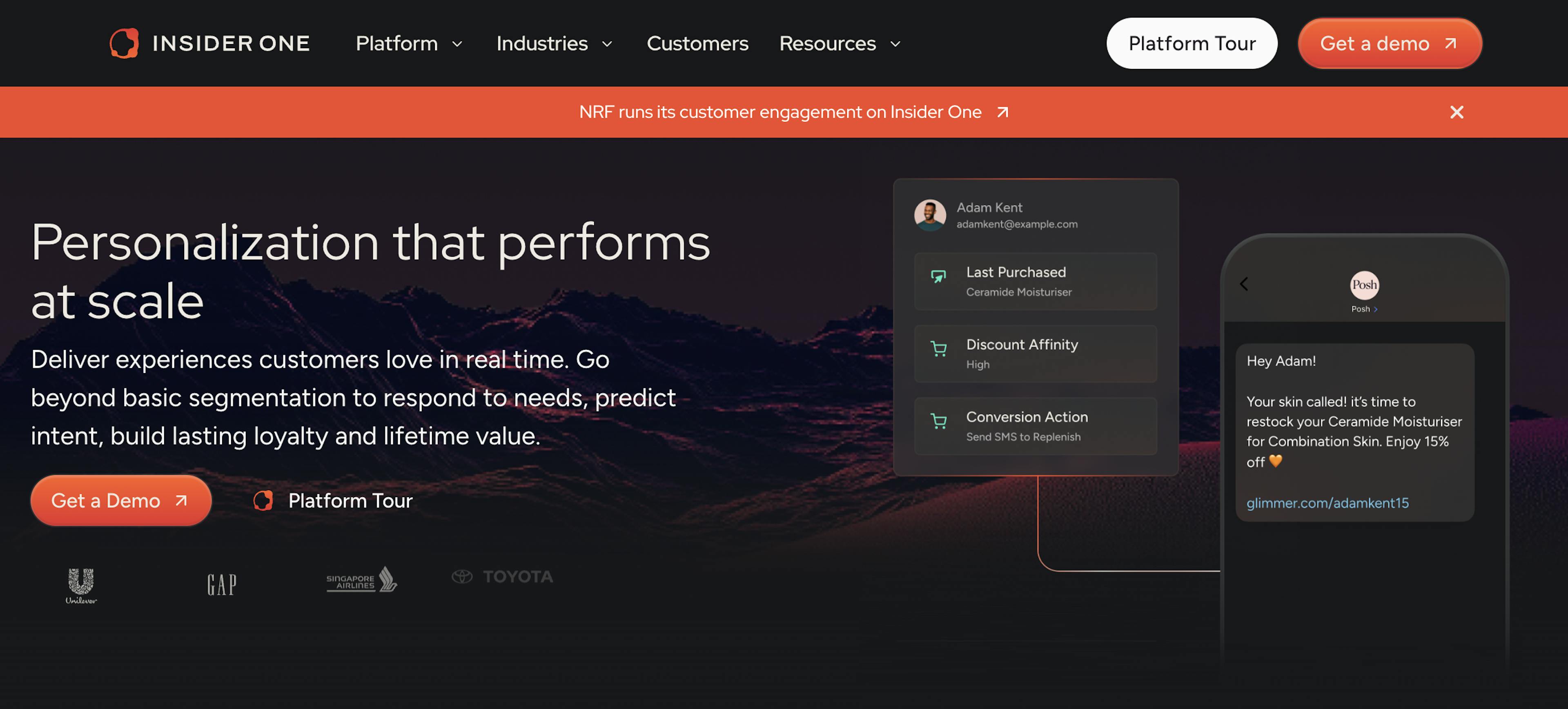 Insider web personalization tool