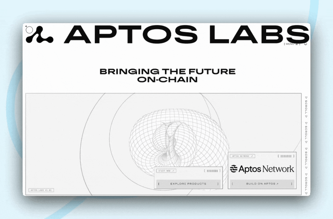 GIF of Aptos Labs site