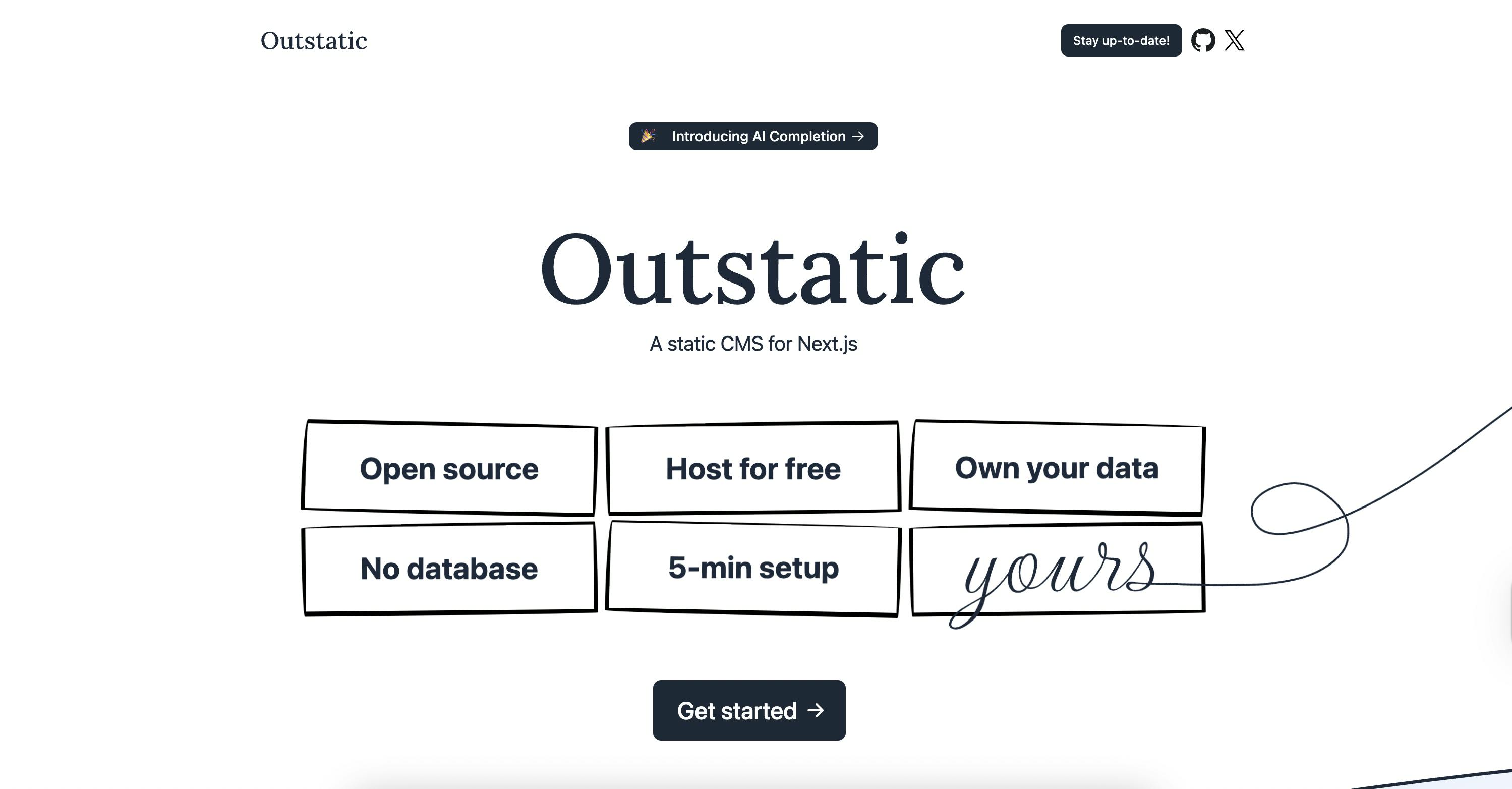 Image of Outstatic homepage