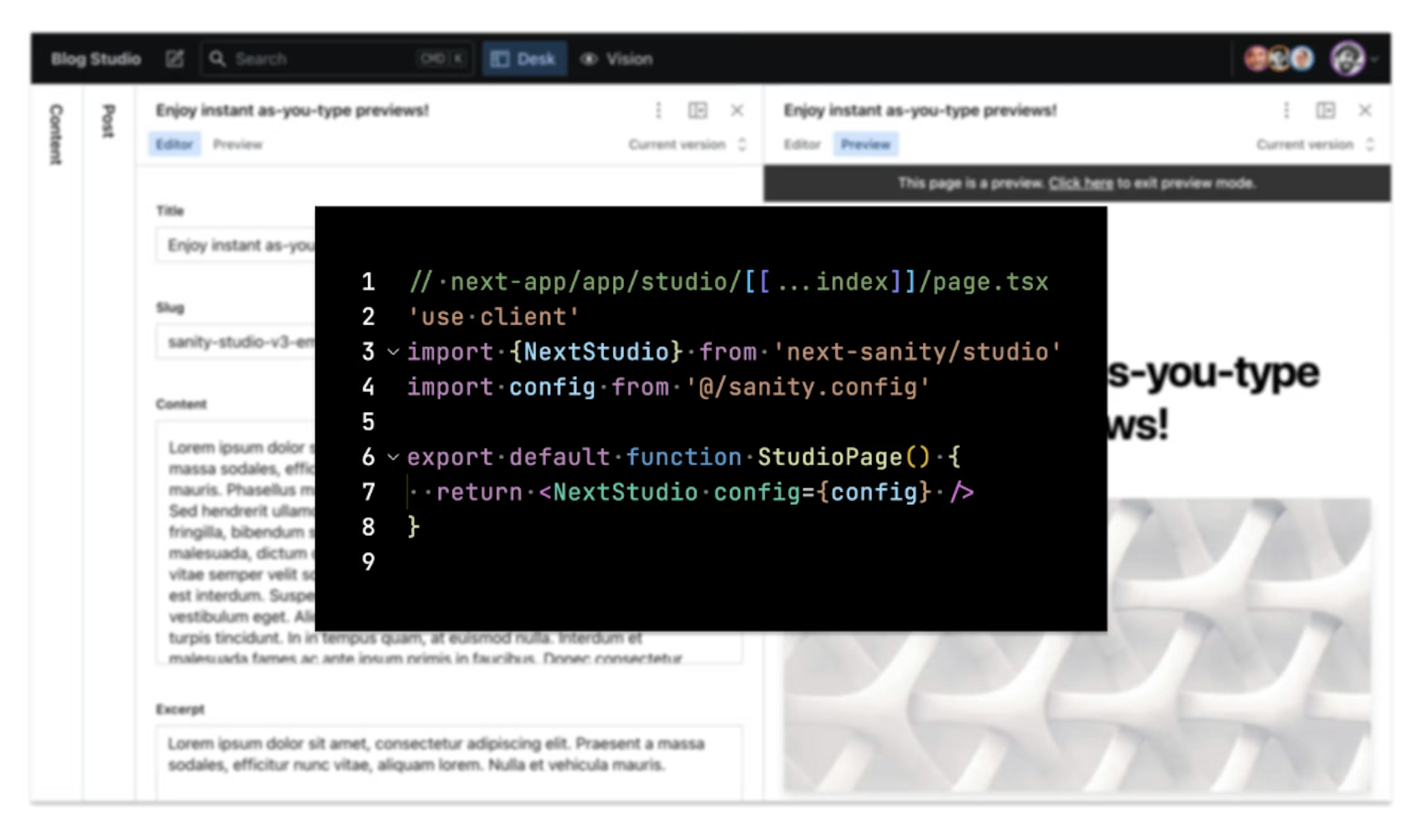 Image of Sanity Studio