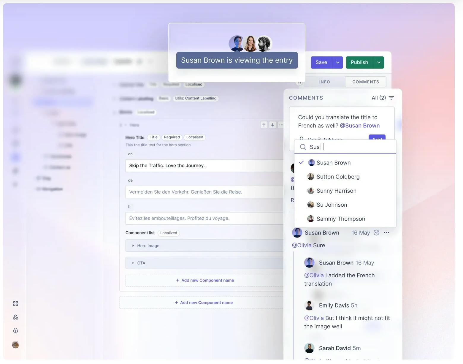 Image of project sharing in Hygraph.