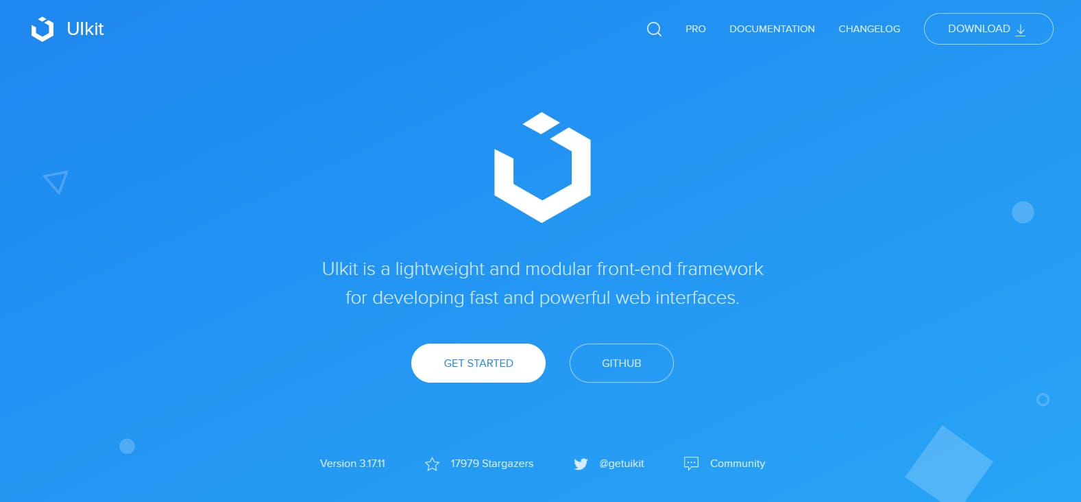 An image of UIKit CSS framework