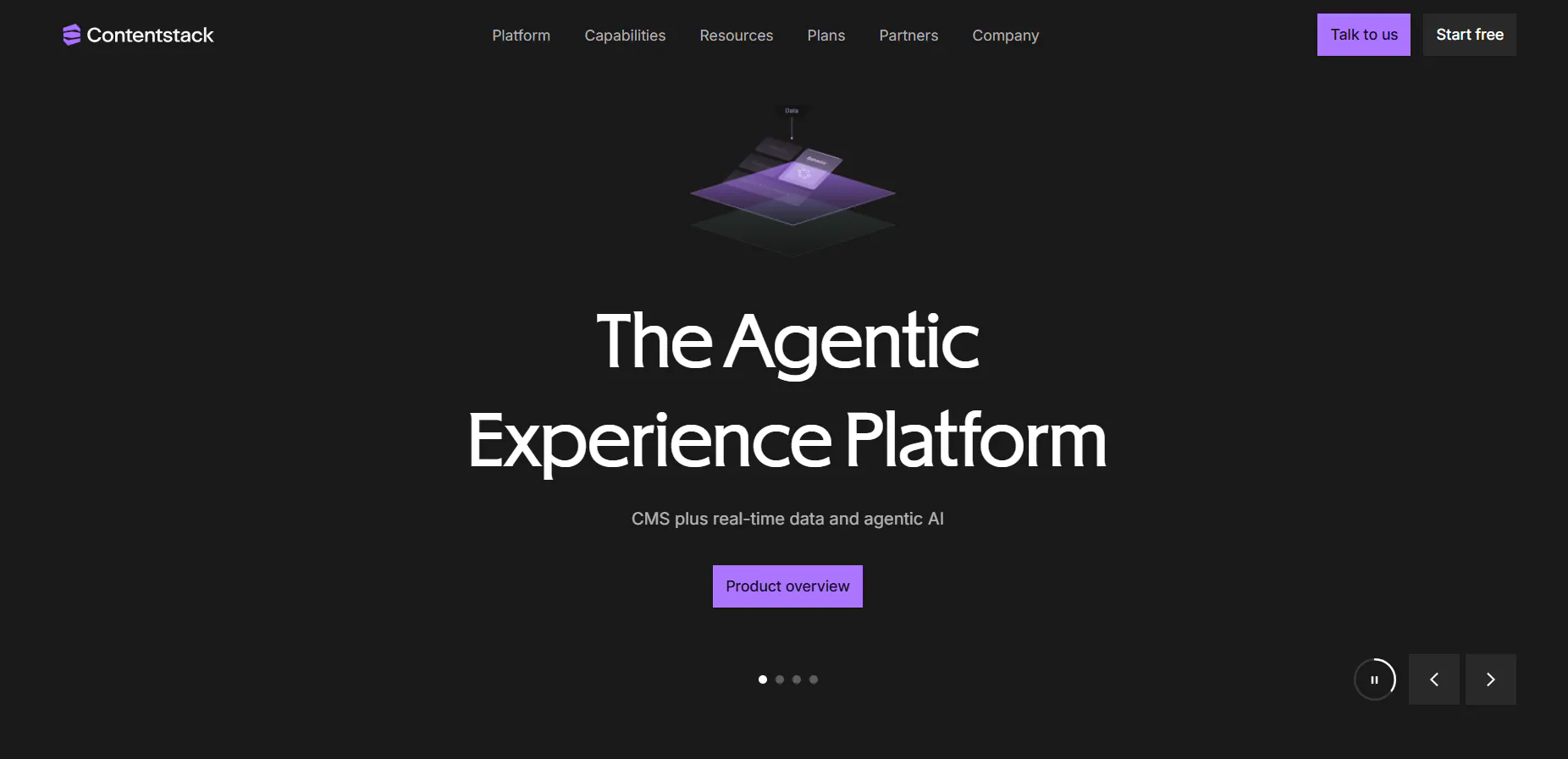 Image of Contentstack homepage