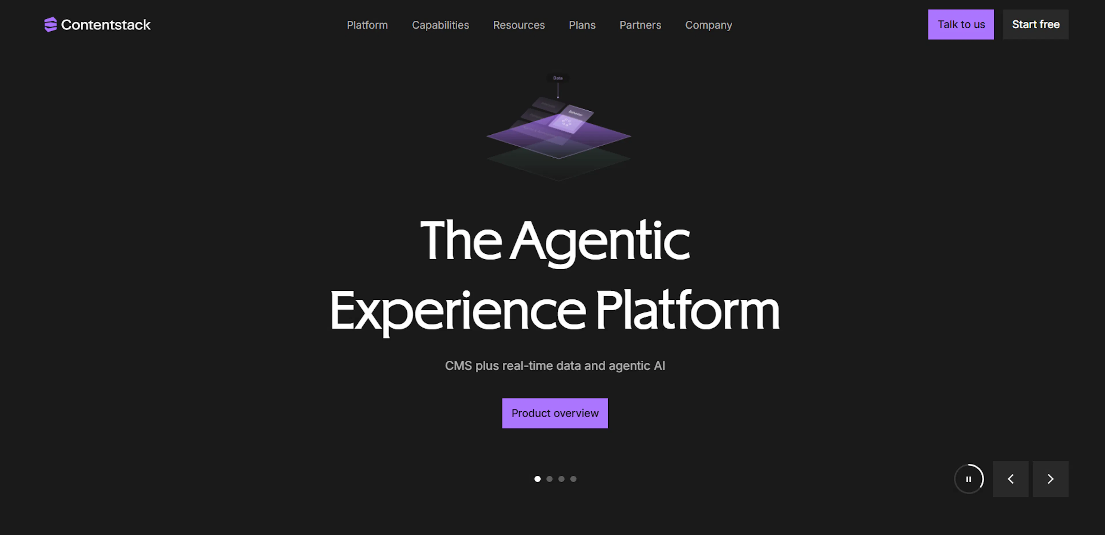 Image of Contentstack homepage