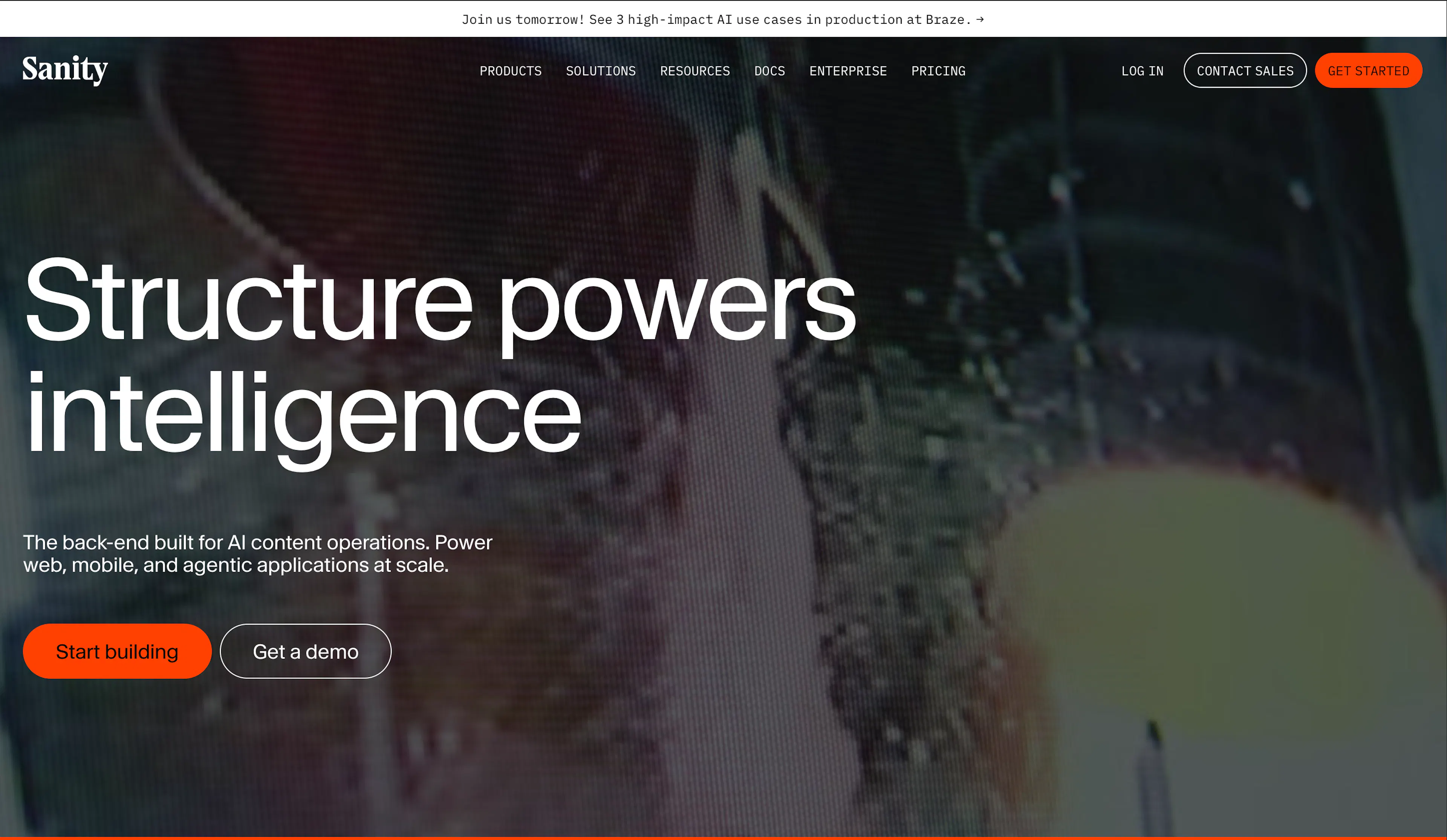 Image of Sanity Homepage