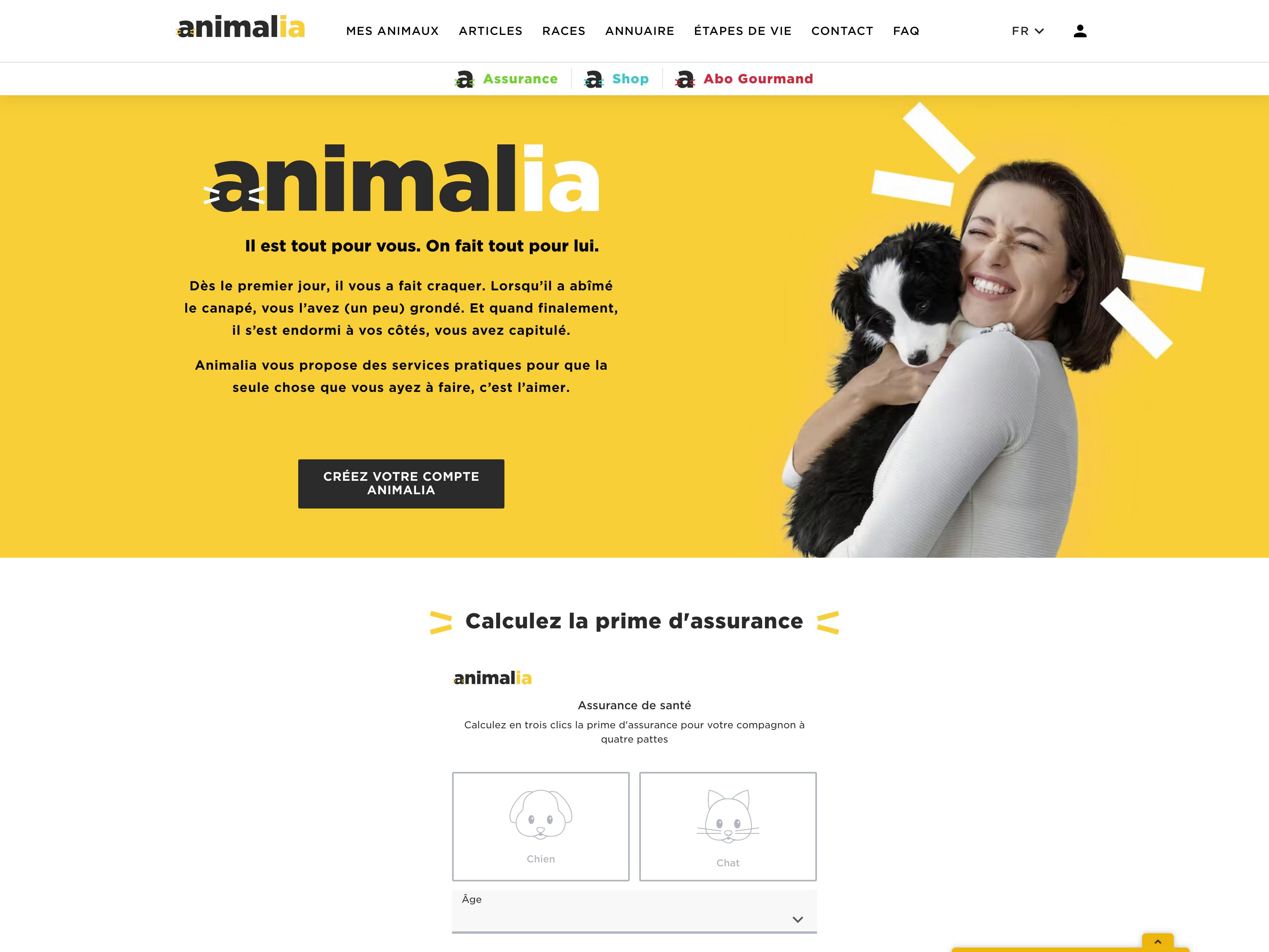 Animalia website screenshot