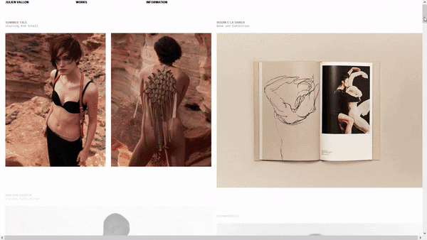 Julien Vallon's portfolio's website, built with Prismic