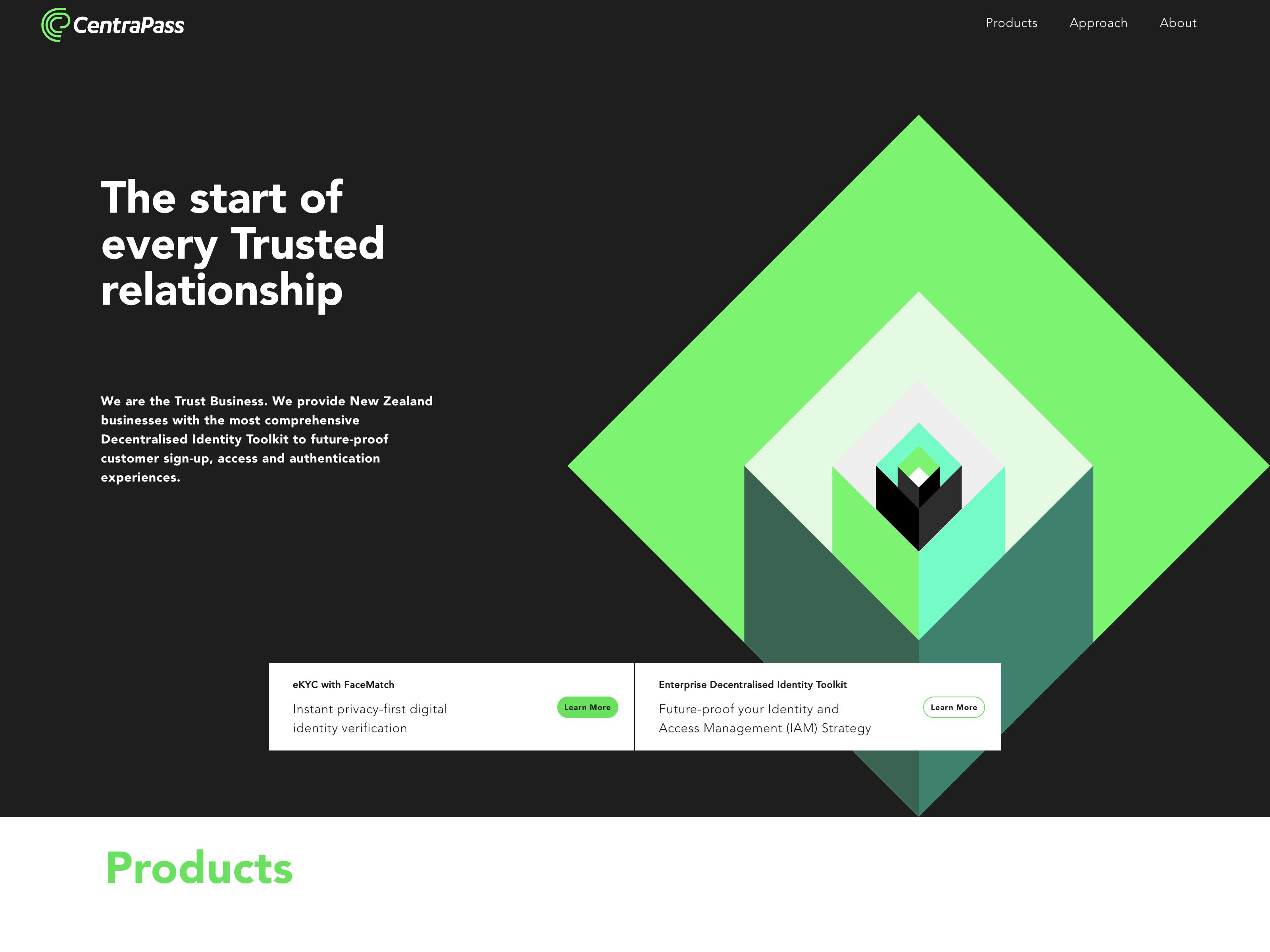 CentraPass website screenshot