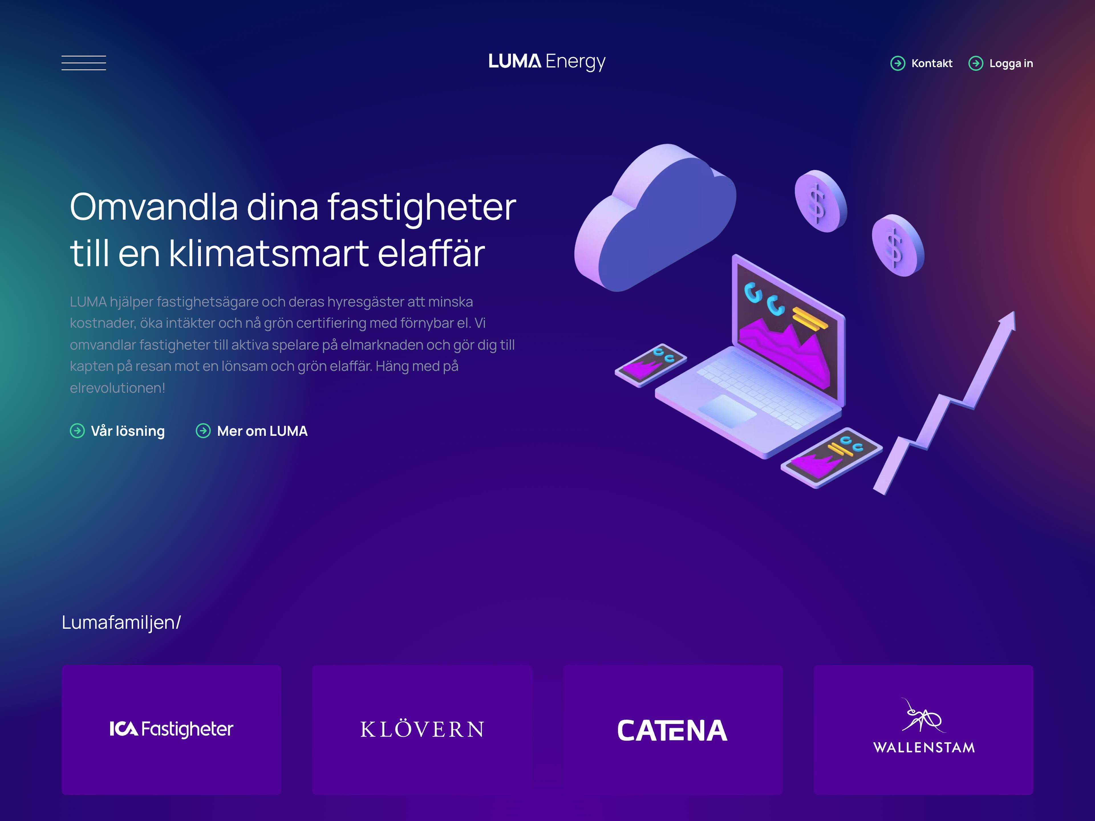 Luma Energy website screenshot