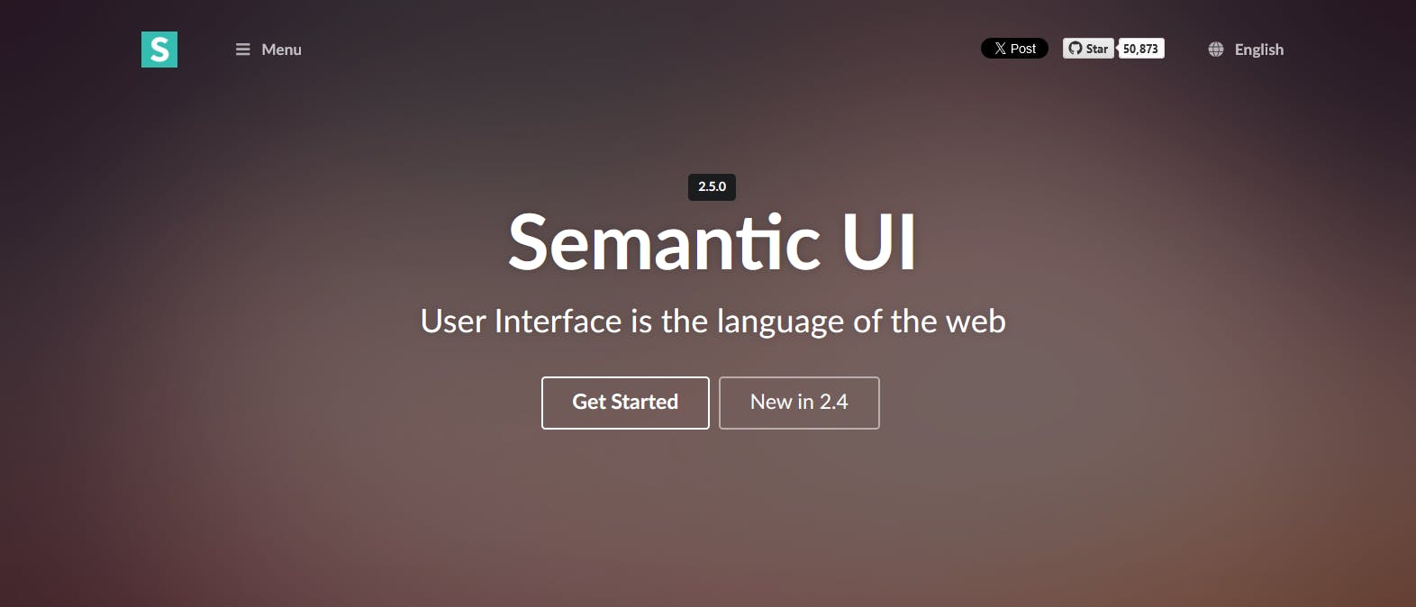 An image of Semantic UI CSS framework.