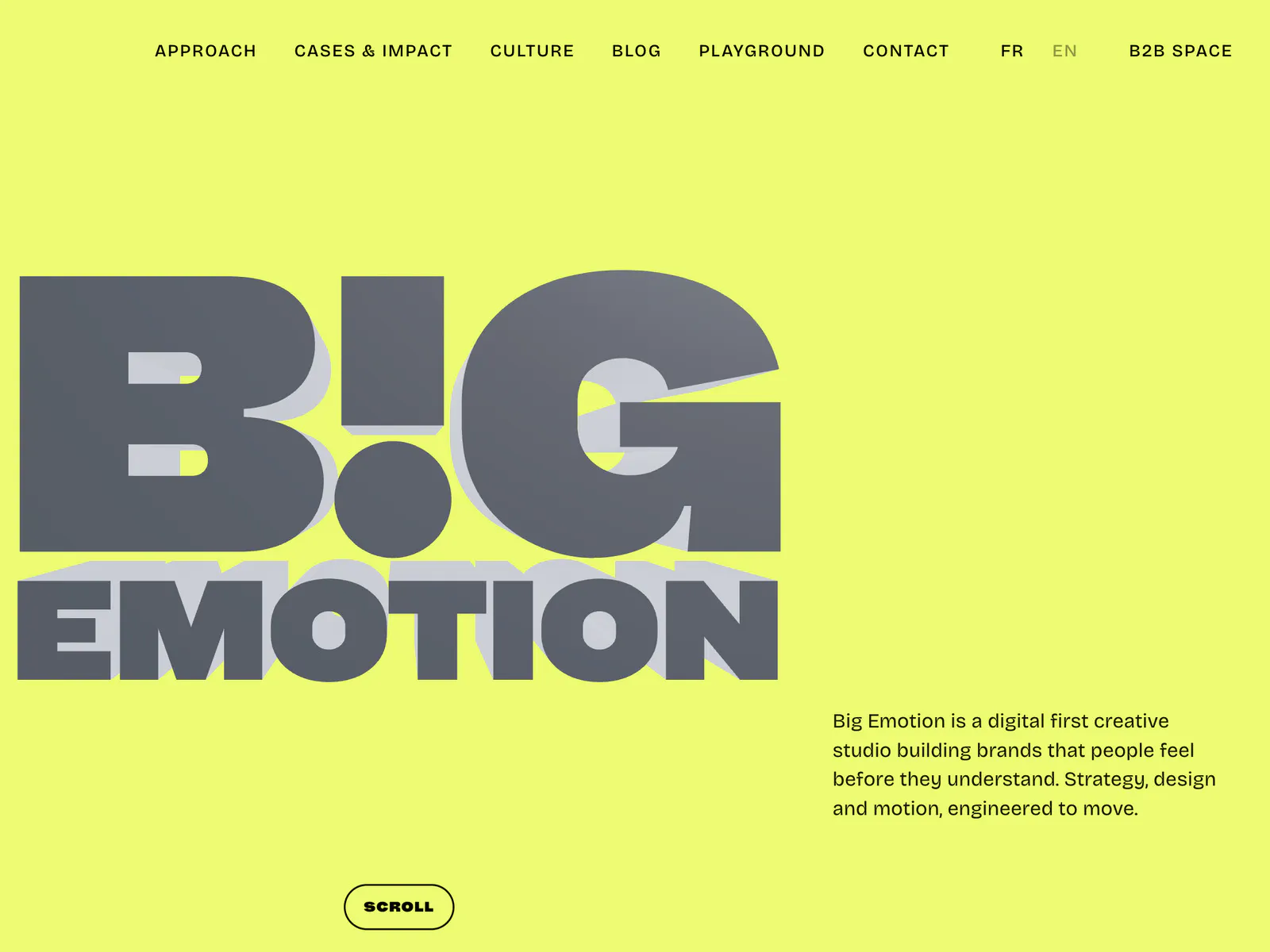 BIG EMOTION agency website screenshot