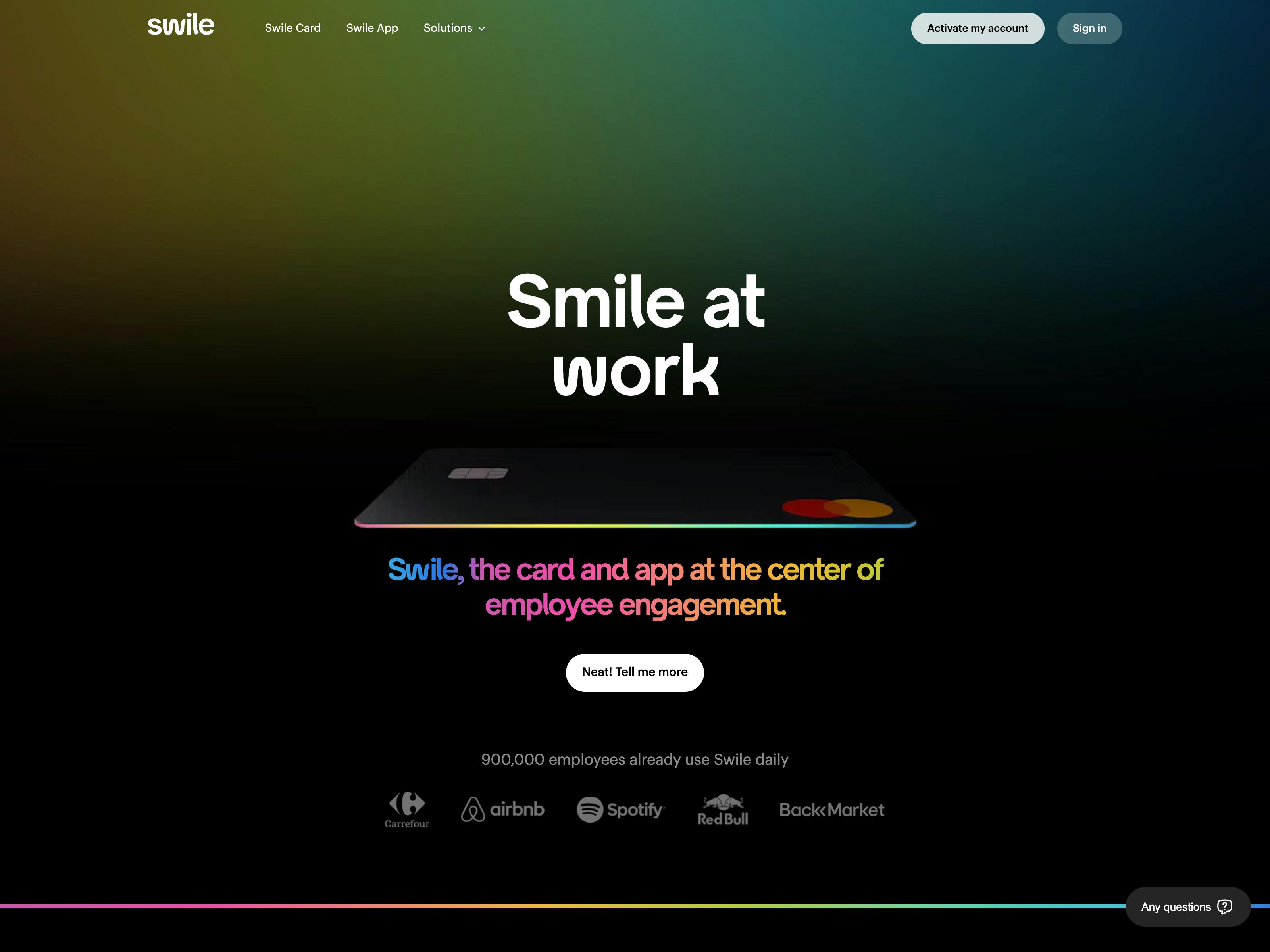 Swile website screenshot