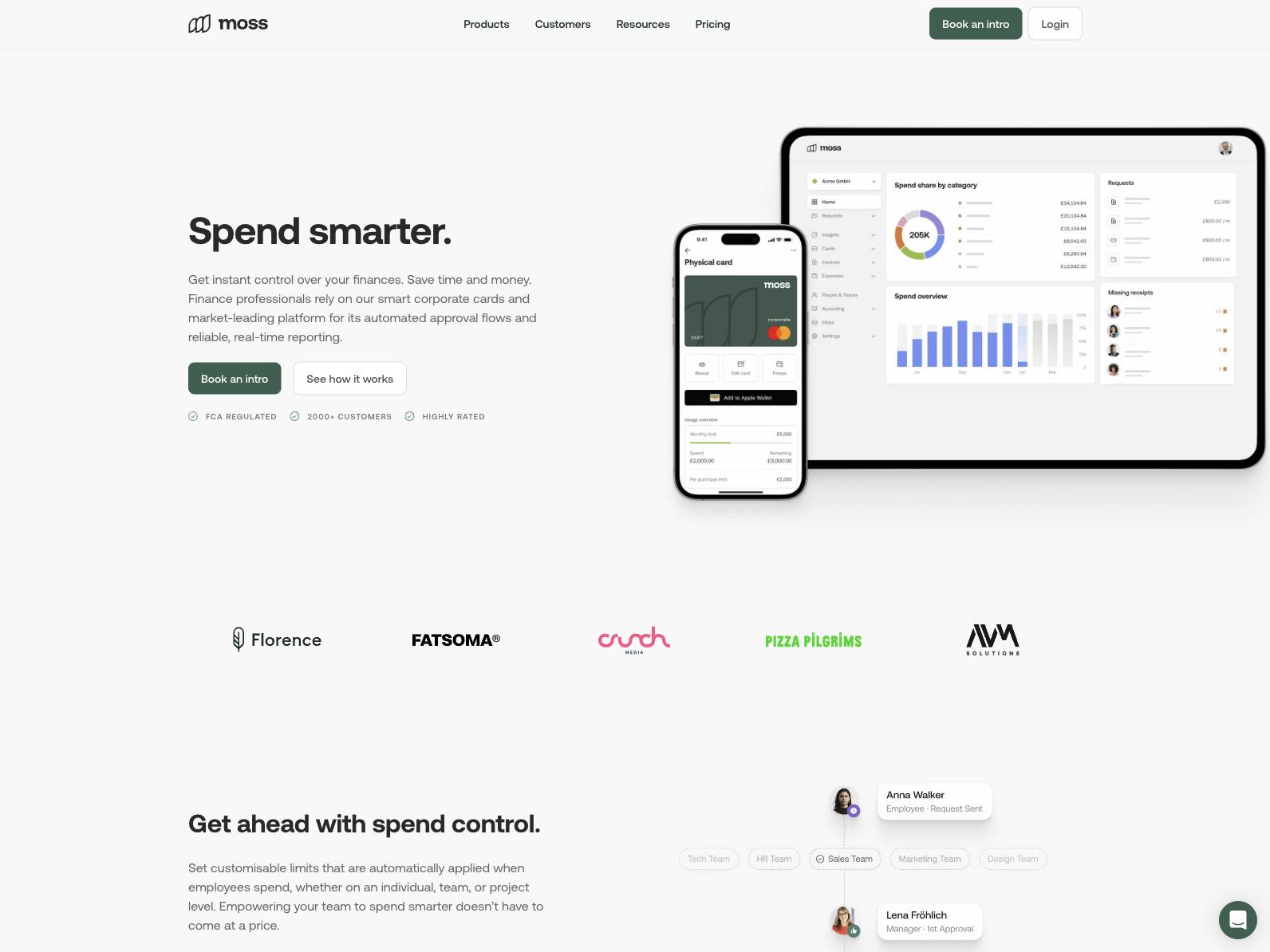 Moss Homepage Screenshot