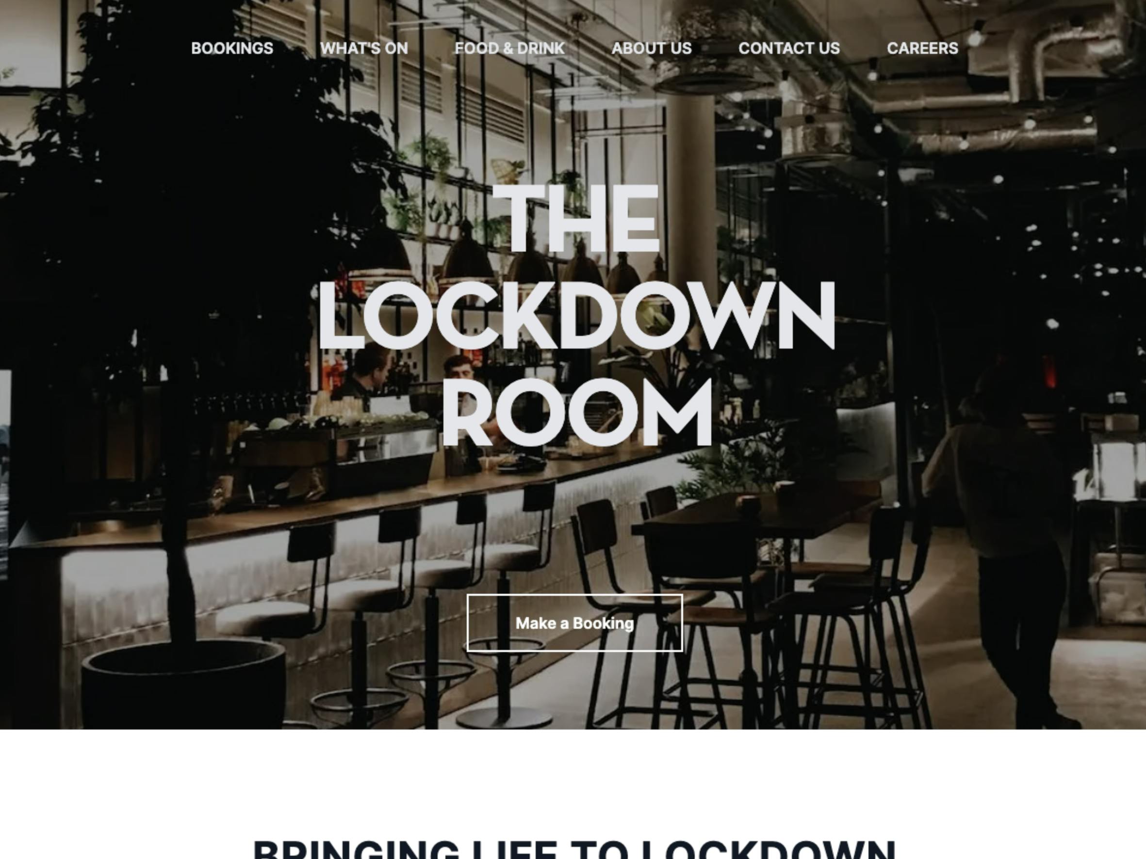 The Lockdown Room website screenshot