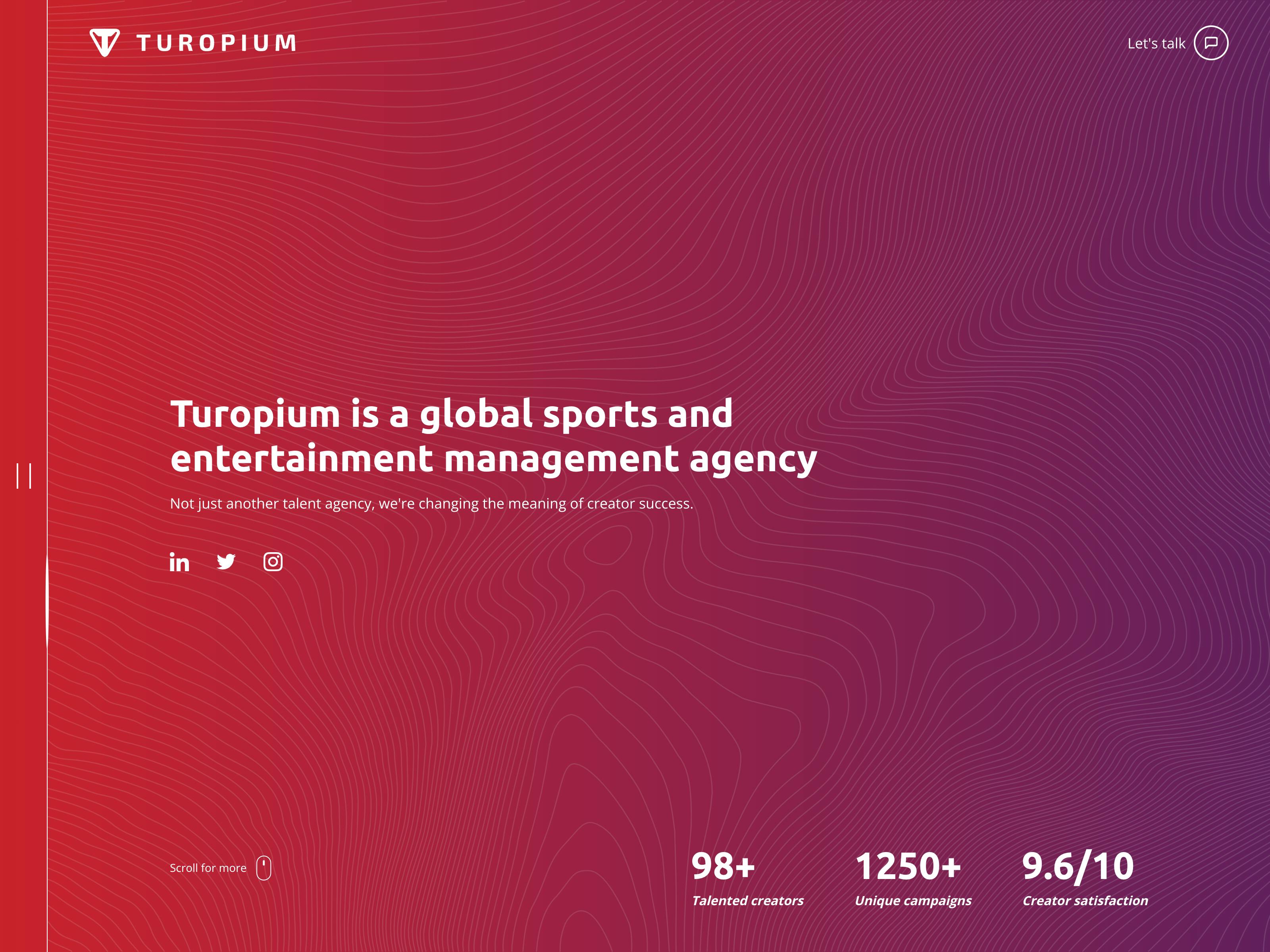 Turopium website screenshot