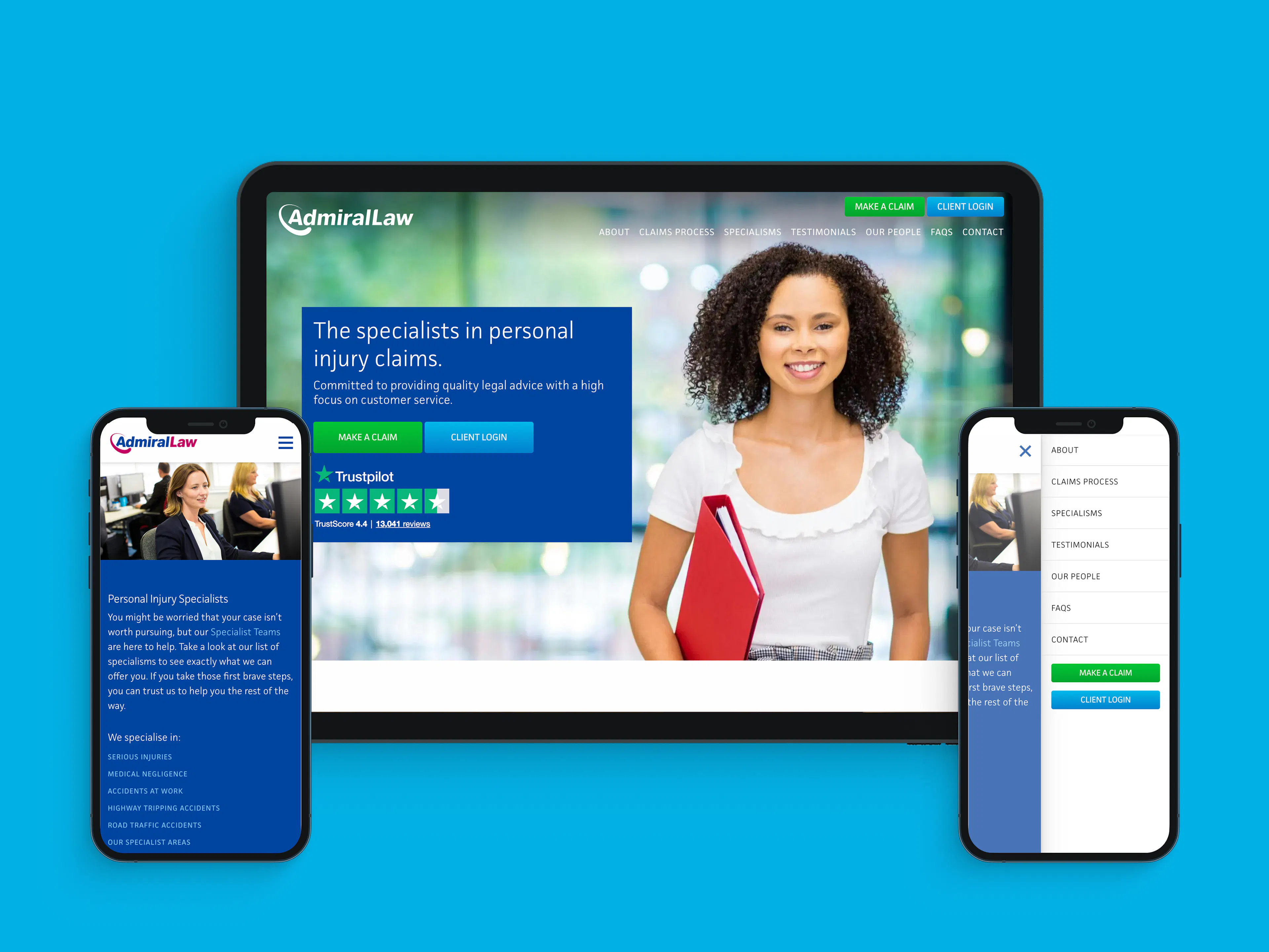 Admiral law website desktop and mobile 