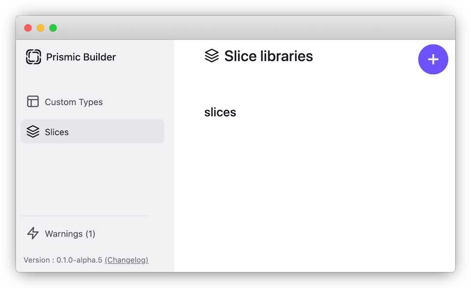 SliceBuilder that showing different navigation