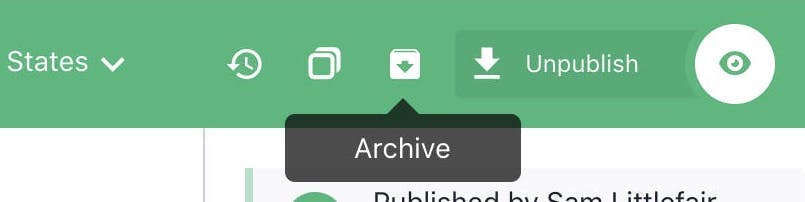 Archive button