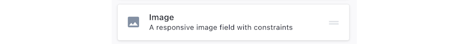 Screenshot of the Image field in the drag-and-drop editor.
