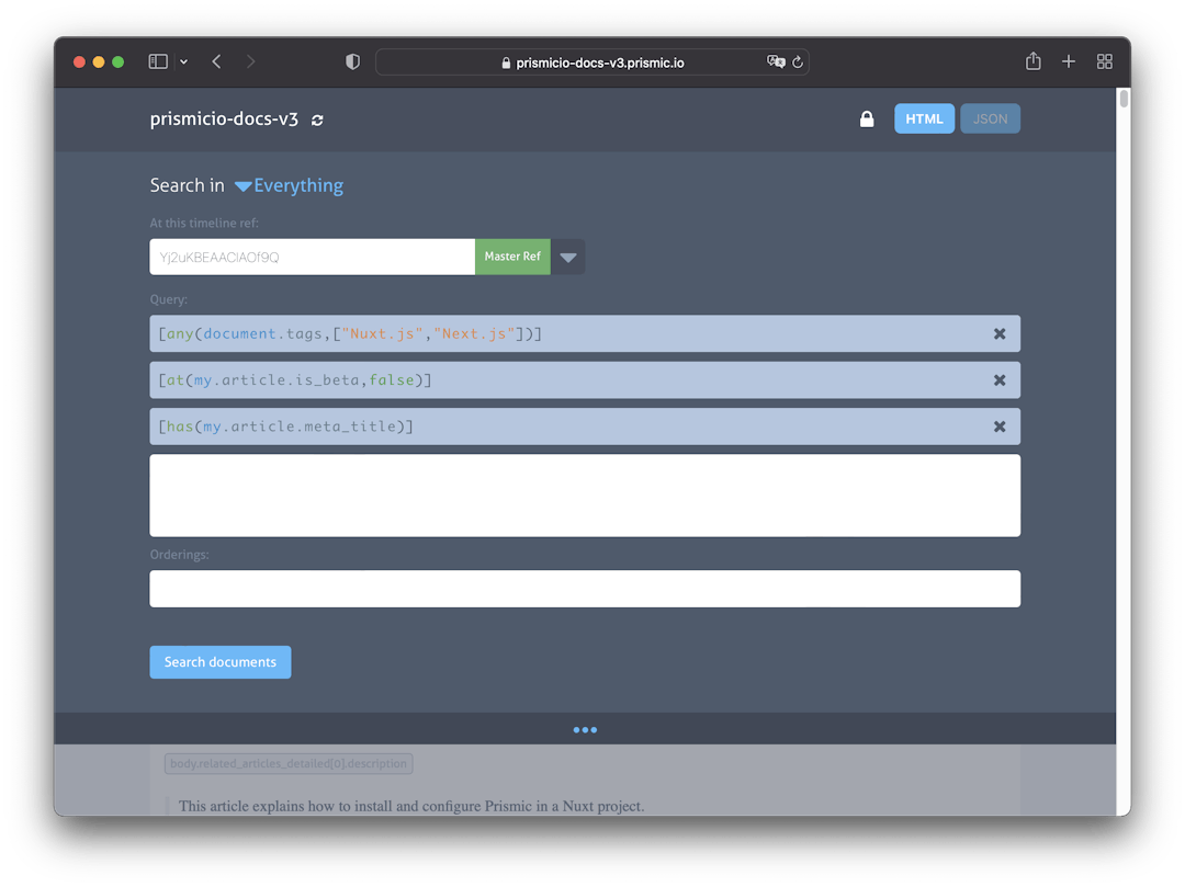 The Prismic API Documentation Prismic