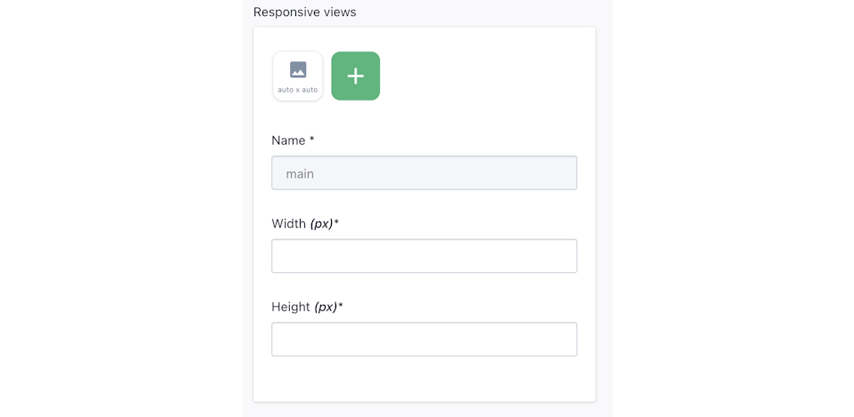 Screenshot of the Image field editor.