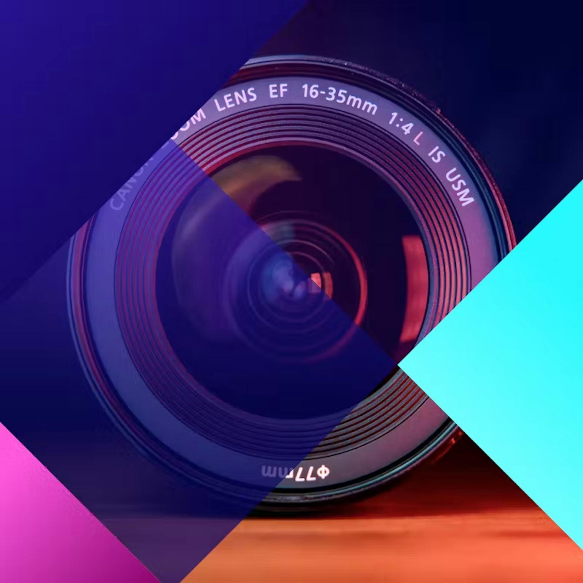 A camera lens face