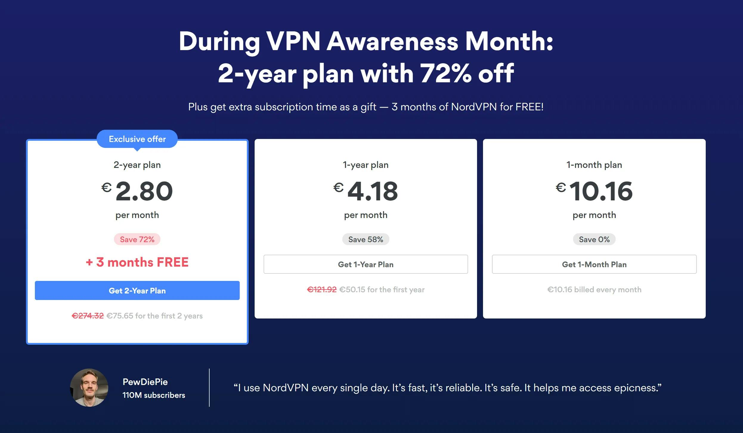 NordVPN pricing