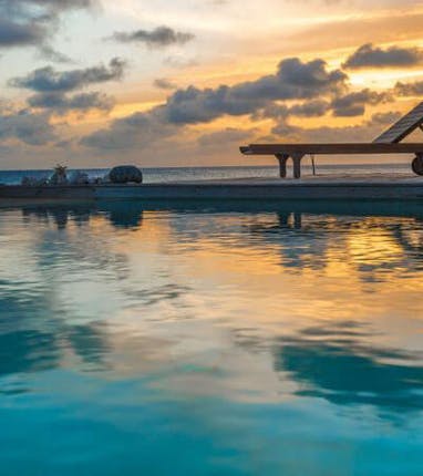 Sunset at Eco Beach houses