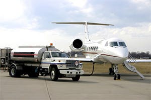 Fuel Shot of a private jet