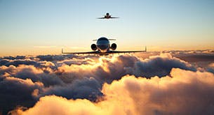 What height (altitude) do private jets fly at?