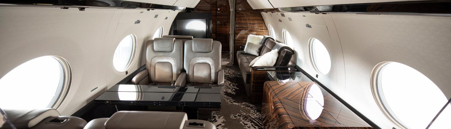 Gulfstream G650 private jet charter - cabin