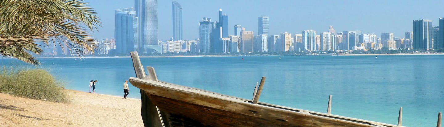 Dubai beach and city