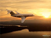 fly in a Hawker 4000 private jet