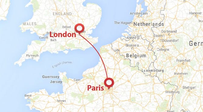 cheapest way to travel to paris from england