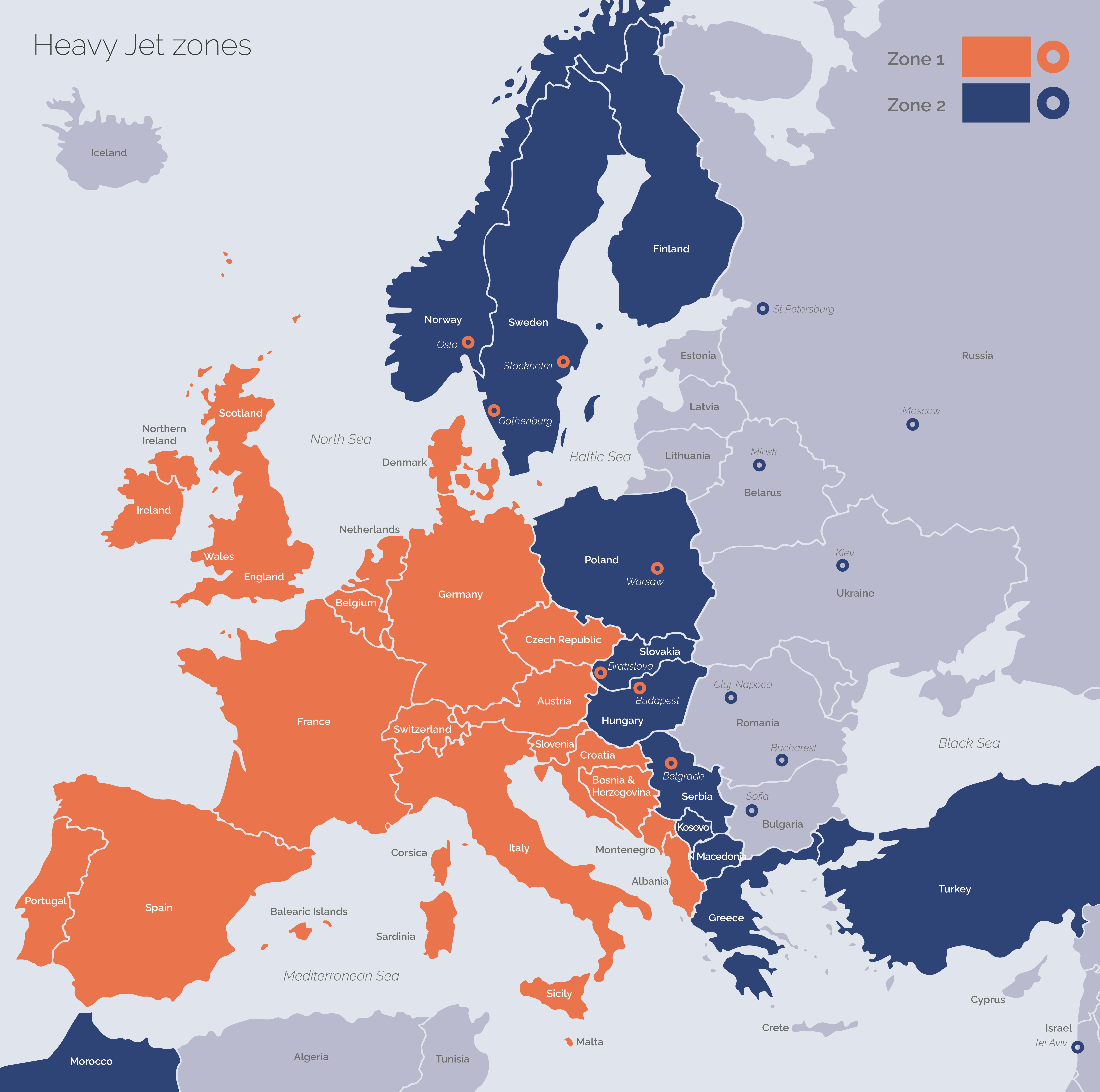 Heavy Jet Card Zones