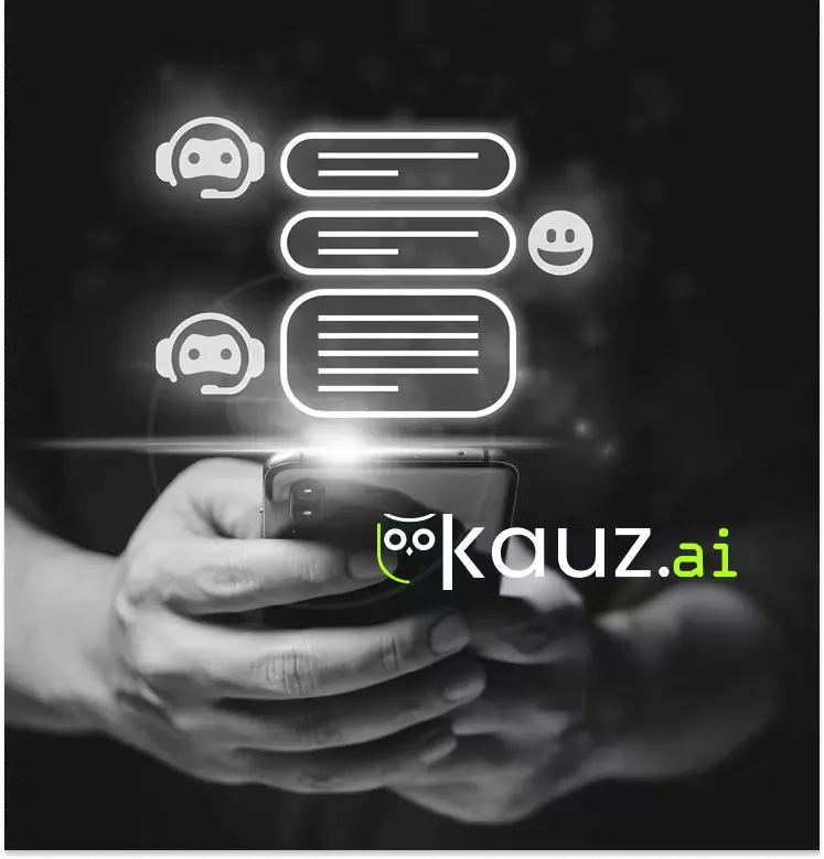 Abstract image showing a chat interface of Kauz.ai