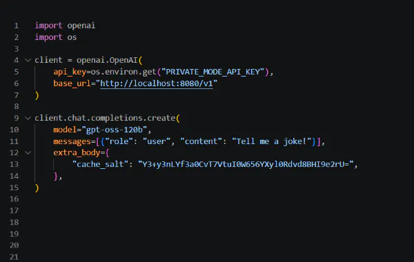 Screenshot Privatemode from Python