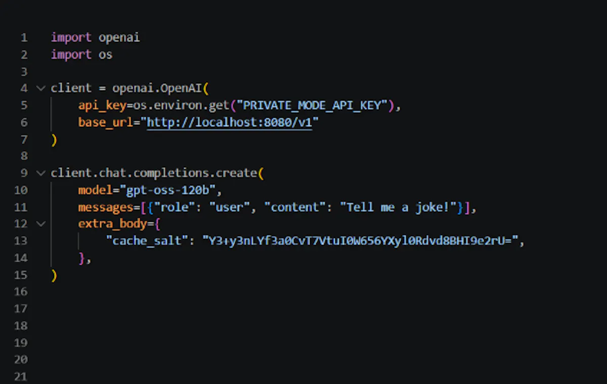 Screenshot Privatemode from Python