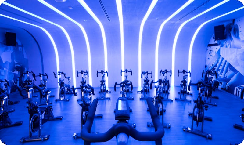 Spin class studio at M Active Ladies gym