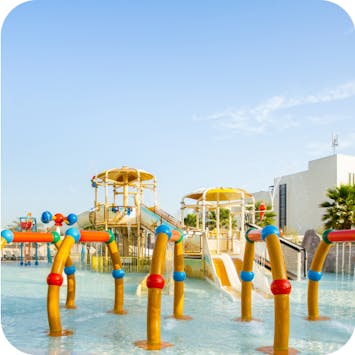 kids splash pads area